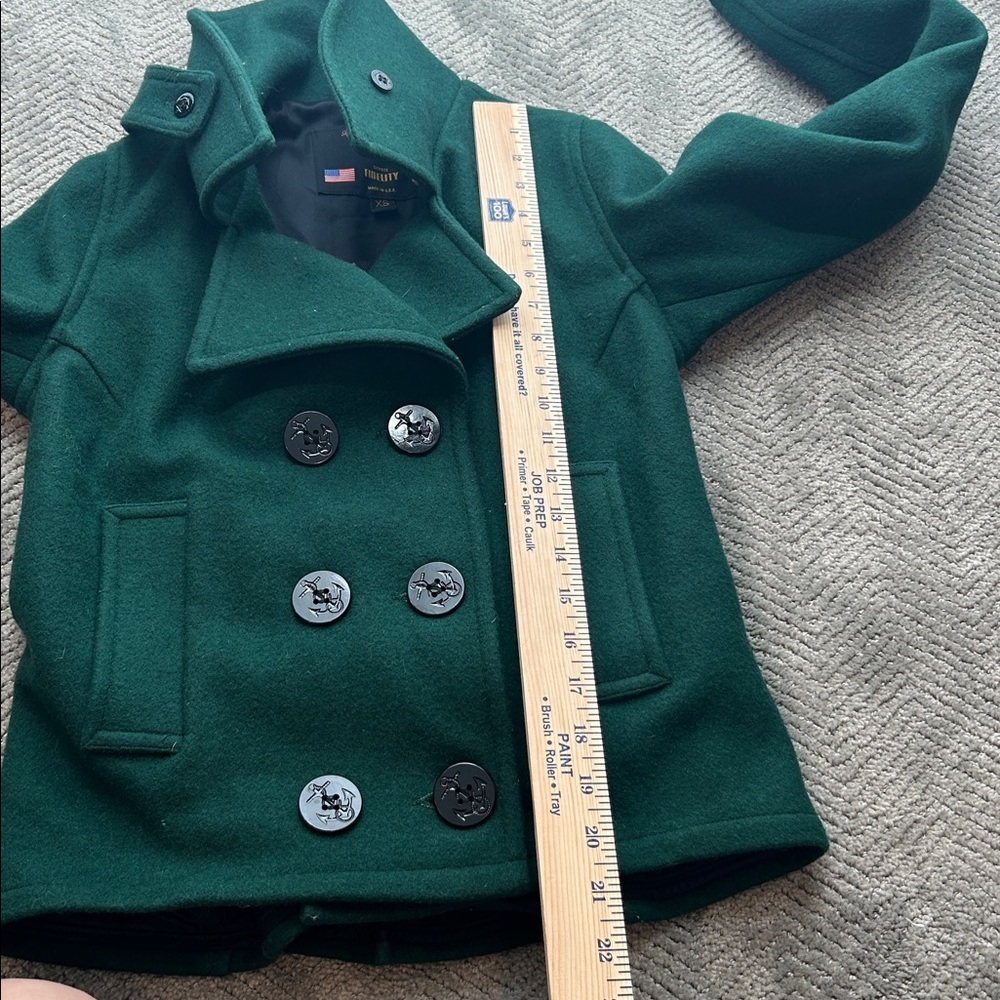 VTG Fidelity Green Wool Peacoat Women XS Military Double Breasted Made USA - Picture 14 of 15